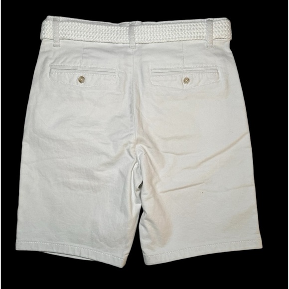 Gymboree Boys Belted Chino Shorts - Simply White Size 10 - Picture 4 of 9